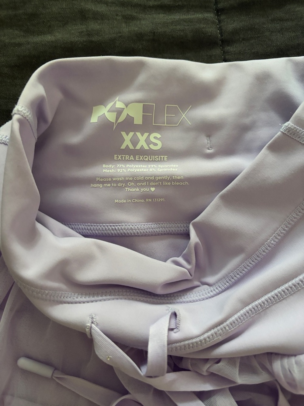 POPFLEX Lilac Pleated Athletic Skort - Picture 2 of 3